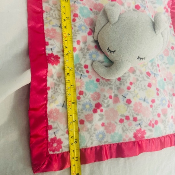 Parents Choice Elephant Pink Satin Trim Baby Security Blanket Buddy Lovey Plush - Picture 3 of 3